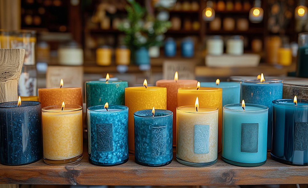 Colorful Candles on Table